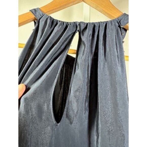 RAMY BROOK Women's Alana Beaded Cold-Shoulder Long Sleeve Blouse Blue Medium - Picture 7 of 11